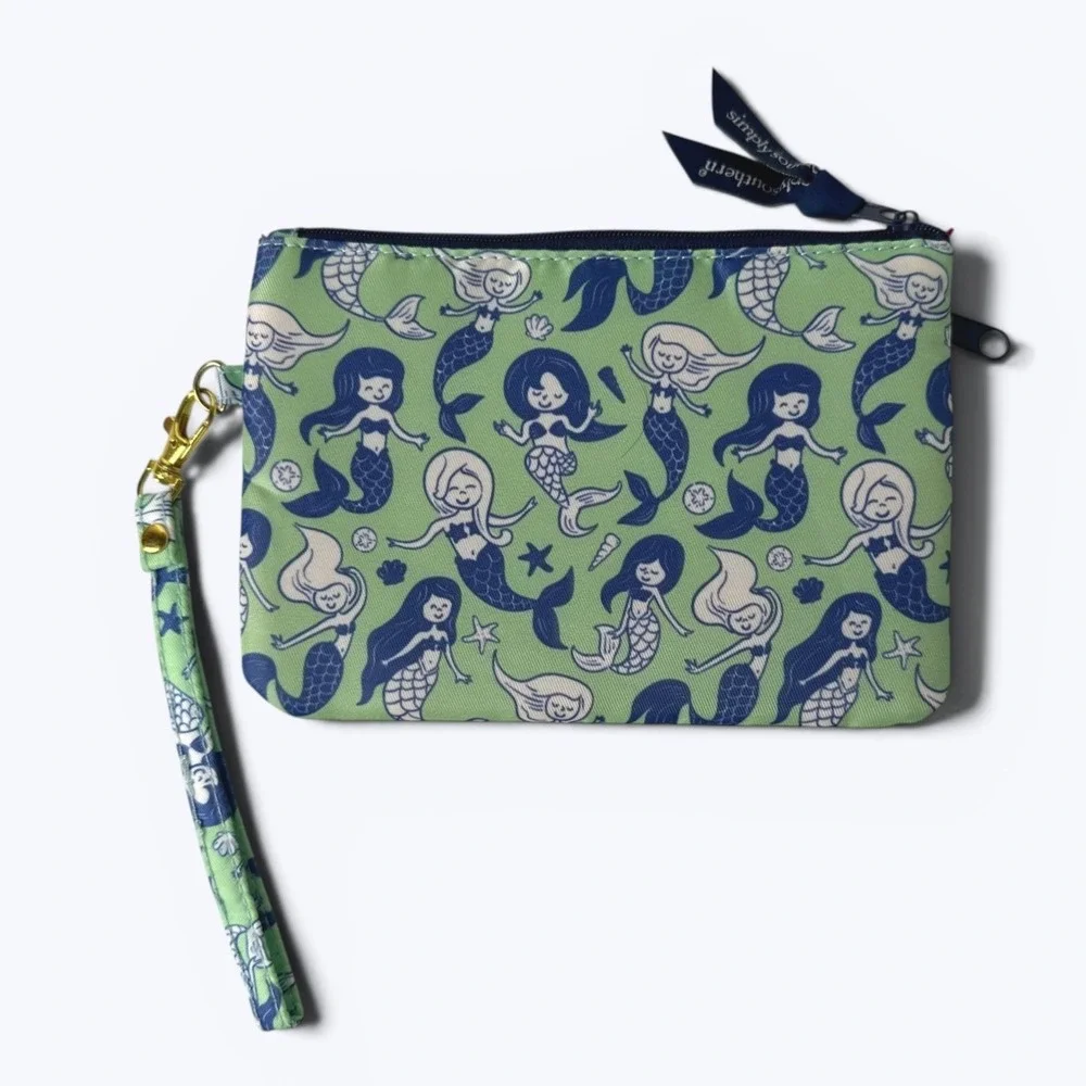 Simply Southern Mermaid Phone Wristlet Clear Window Wallet Beach Vacation School